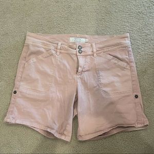 Pink twill aviator short